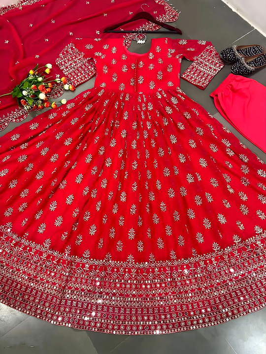 Designer Partywear Gown Bottom And Dupatta Set  uploaded by ABiS Enterprises on 8/14/2023