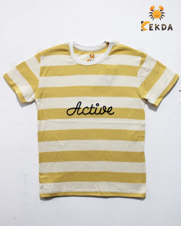 BOYS STRIPES EMBROIDERY PRINT T-SHIRT  uploaded by Avarnas :70109-86098  on 8/14/2023