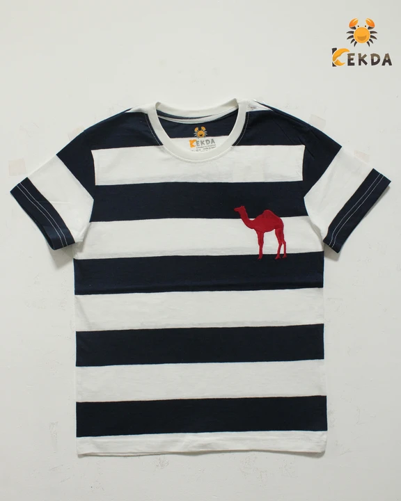 BOYS STRIPES EMBROIDERY PRINT T-SHIRT, SIZE:6Y TO 16Y uploaded by Avarnas :70109-86098  on 8/14/2023