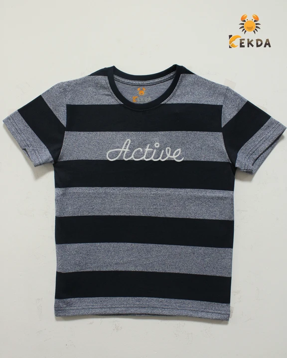 BOYS STRIPES EMBROIDERY PRINT T-SHIRT, SIZE:6Y TO 16Y uploaded by Avarnas :70109-86098  on 8/14/2023