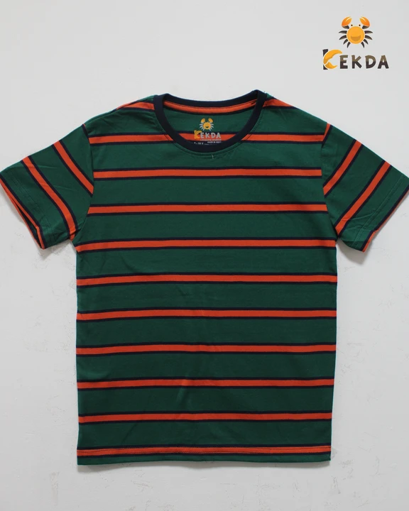 BOYS STRIPES PLAIN T-SHIRT, SIZE: 6Y TO 16Y uploaded by Avarnas :70109-86098  on 8/14/2023