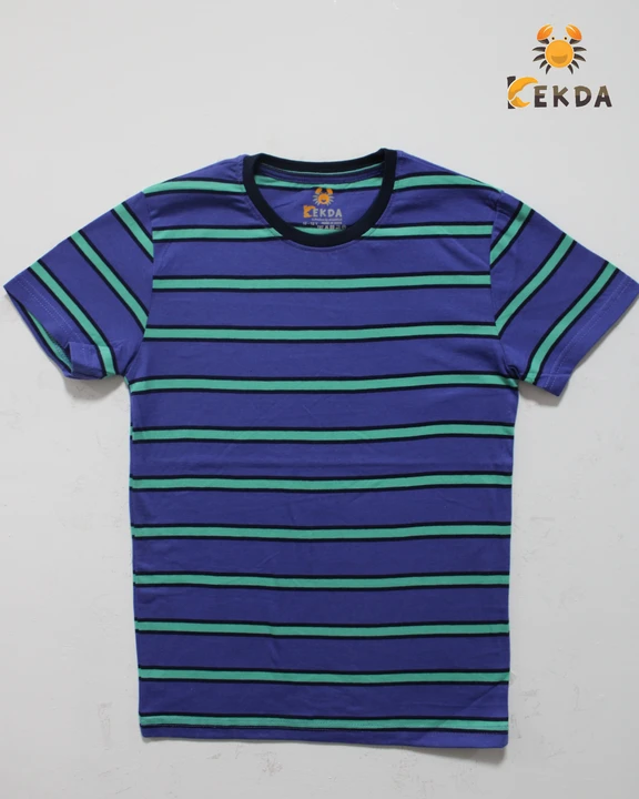BOY'S STRIPES PLAIN T-SHIRT, SIZE:6Y TO 16Y uploaded by Avarnas :70109-86098  on 8/14/2023