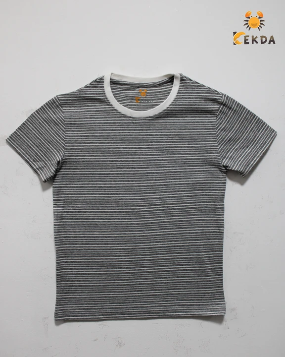 BOY'S STRIPES PLAIN T-SHIRT, SIZE:6Y TO 16Y uploaded by business on 8/14/2023