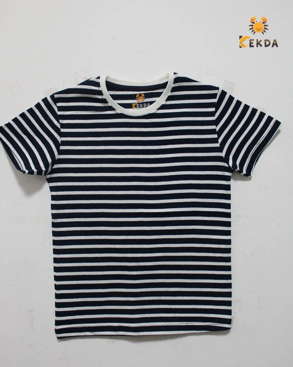 BOYS STRIPES PLAIN T-SHIRT, SIZE:6Y TO 16Y uploaded by Avarnas :70109-86098  on 8/14/2023