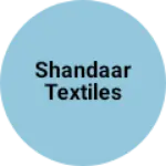 Business logo of SHANDAAR TEXTILES