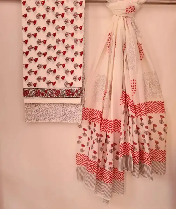 Cotton dupatta suit  uploaded by Indiana Creations  on 8/14/2023