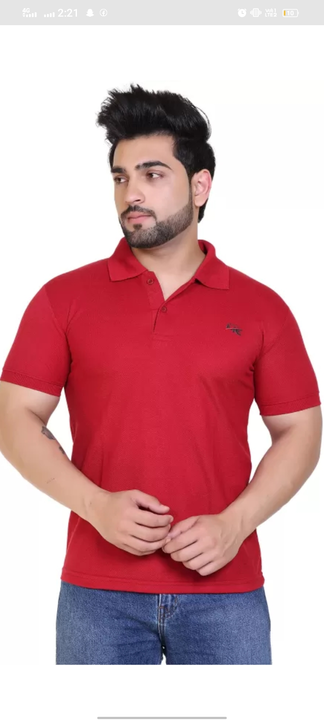 Men's Matty Polo Neck regular fit Casual T-Shirt  uploaded by business on 8/14/2023