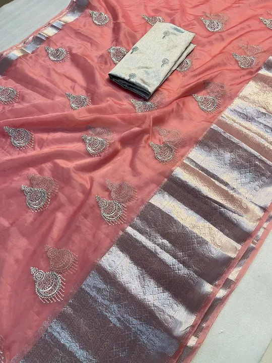 Kanchipuram nylon saree uploaded by Suyukti fab on 8/14/2023