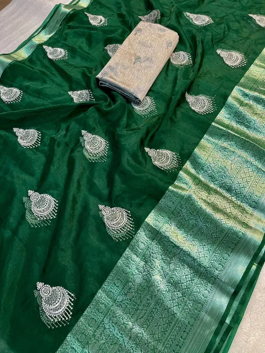 Kanchipuram nylon saree uploaded by Suyukti fab on 8/14/2023