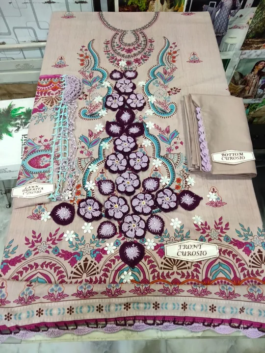 Dress material Pure cotton  uploaded by Tuba fashion designer Parbhani  on 8/14/2023