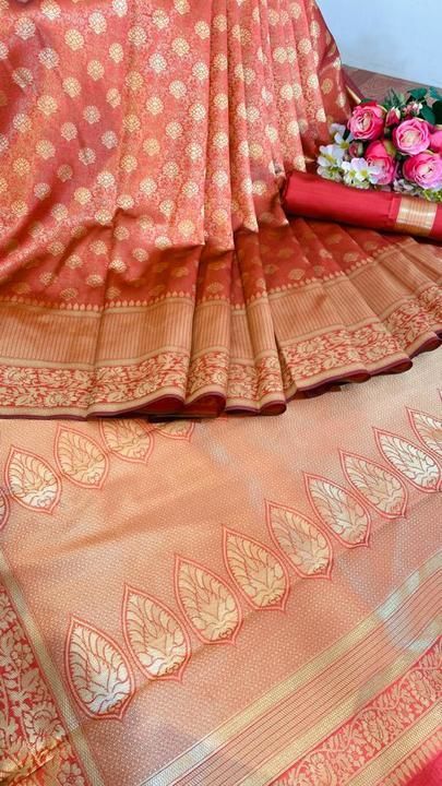 Lichi silk banarasi saree uploaded by The myra on 3/19/2021
