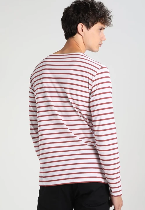 Hot Button Round Neck Stripe Full Sleeve Pink T-shirt!  uploaded by Hotbutton.in  on 8/14/2023