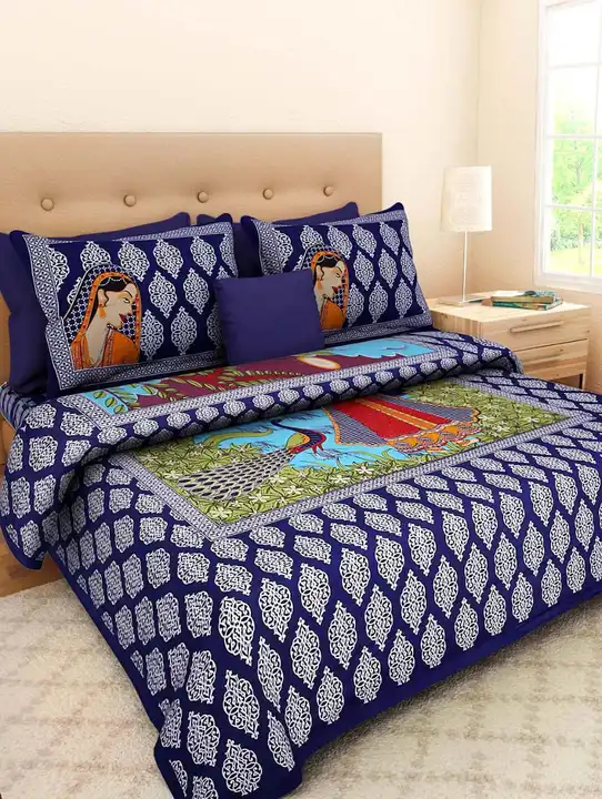 👉 RAJASTHANI PURE COTTON DOUBLE BED BEDSHEET WITH TWO PILLOW COVERS
👉 FABRIC: 100% COTTON
👉 SIZE: uploaded by Firdos textile on 8/14/2023