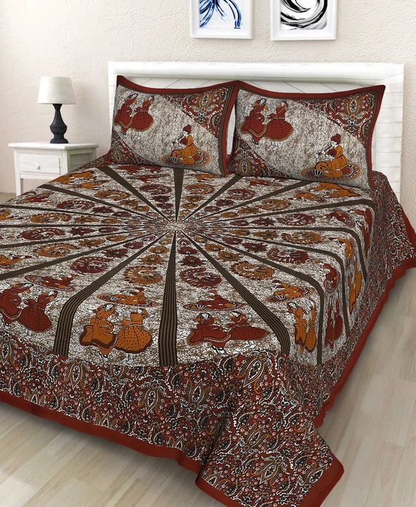 👉 RAJASTHANI PURE COTTON DOUBLE BED BEDSHEET WITH TWO PILLOW COVERS
👉 FABRIC: 100% COTTON
👉 SIZE: uploaded by Firdos textile on 8/14/2023