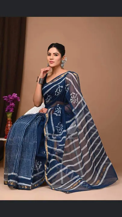 Cotton mulmul sarees  uploaded by Shree shyam hand block print on 8/14/2023