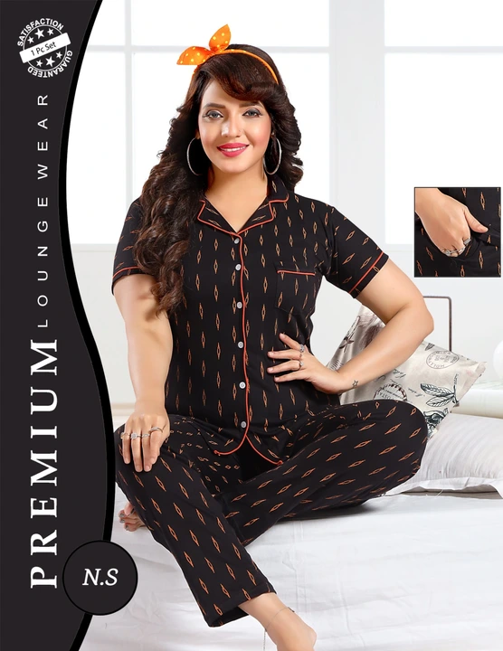 Collar nightsuit M, L, XL, XXL uploaded by SAAD TRADER on 8/14/2023