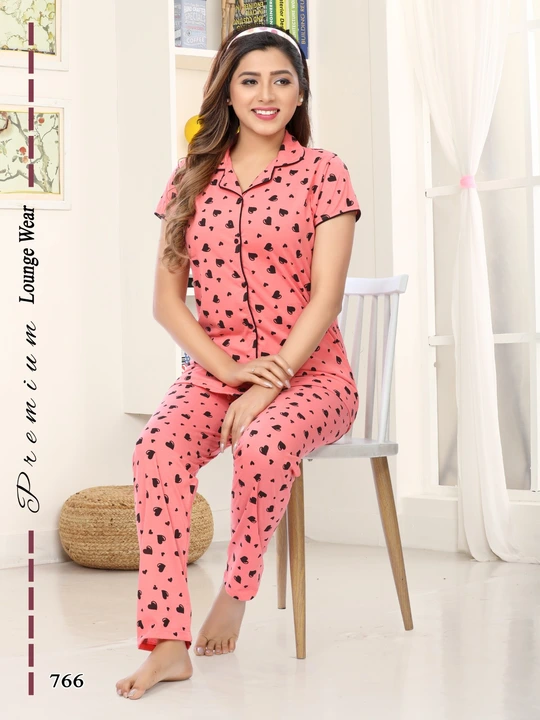 Collar nightsuit M, L, XL, XXL uploaded by SAAD TRADER on 8/14/2023