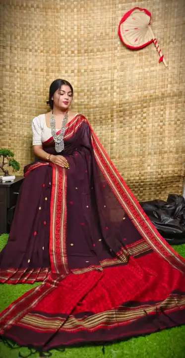 Khadi Cotton Handloom Saree  uploaded by Debasree Boutique on 8/14/2023