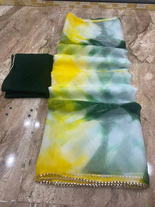 Today sale price 🇮🇳
🌴🌴🌴🌴🌴🌴🌴
New lunching 🛍
👉Orgenja 
👉Orgenja fabric 

👉 Beautiful sare uploaded by Gotapatti manufacturer on 8/15/2023
