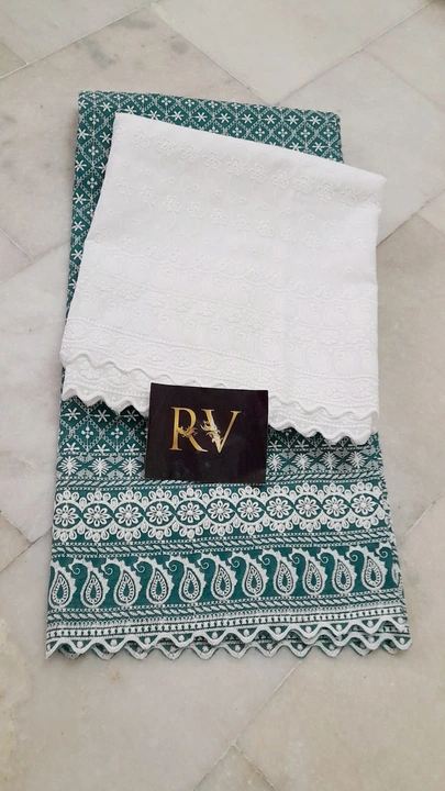 Women's cotton embroidery salwar suit with dupatta cotton at wholesale prices  uploaded by Rv Products on 8/15/2023
