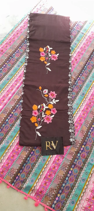 Women's cotton embroidery salwar suit with dupatta cotton at wholesale prices  uploaded by Rv Products on 8/15/2023