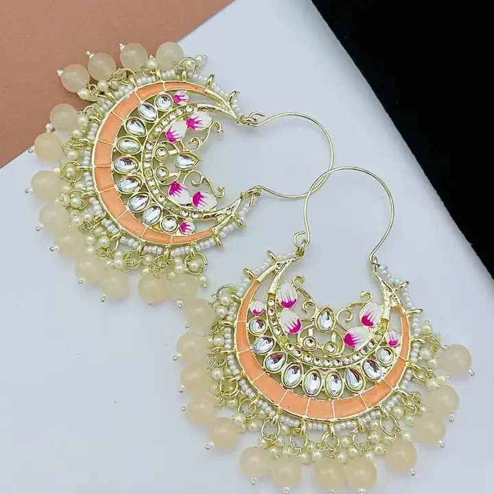 Beautiful Premium Quality Meenakari Chand Bali uploaded by Jewelery outlet on 8/15/2023