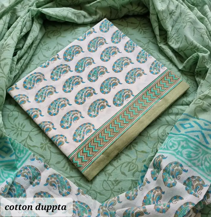 Cotton dupatta suit  uploaded by Indiana Creations  on 8/15/2023