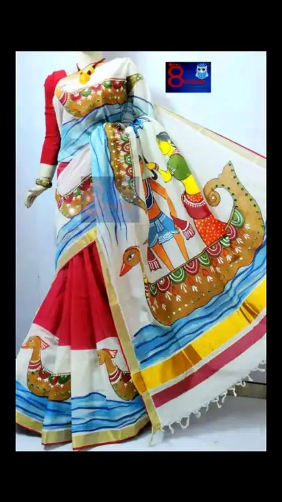  kerala cotton hand print saree  uploaded by Sujata saree cantre on 8/15/2023