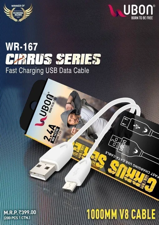 UBON WR-167/2.4A Data Cable uploaded by Shri Mobile Accessories  on 8/15/2023