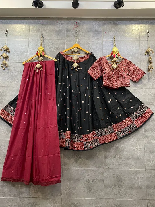 Pure camric cotton ajrakh skirt border chaniya choli  uploaded by business on 8/15/2023
