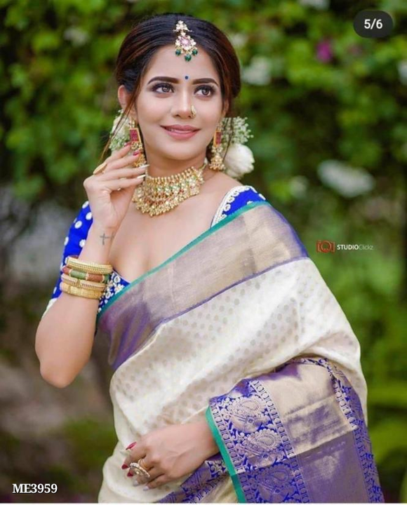 Lichi Silk Saree with Blouse/https://store.shoopy.in/hoode/products/SKU-0098 uploaded by Dress Warld  on 8/15/2023