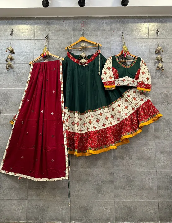 Pure cotton chaniya choli with fancy double layer skirt  uploaded by business on 8/15/2023
