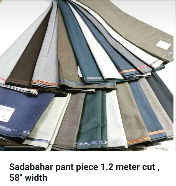 New PRODUCTS LAUNCHED 
GENTS PANTS PCS - 1.20 MTRS.
QUALITY - SADABAHAR
WS PRICE RS.250 EACH + SHIPP uploaded by SHAHINS' COLLECTION  on 8/15/2023