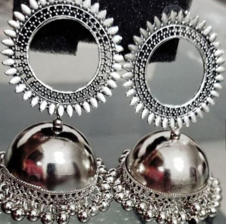 Silver Jhumka Earrings uploaded by AGGARWAL TRADING CO on 8/15/2023