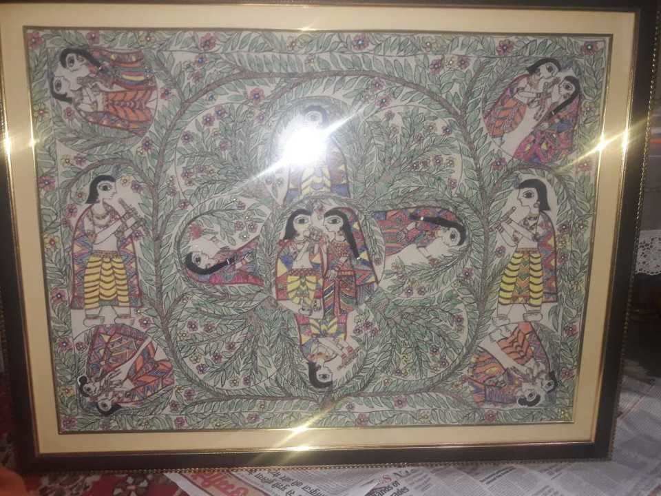 Madhubani painting on poster uploaded by business on 3/19/2021