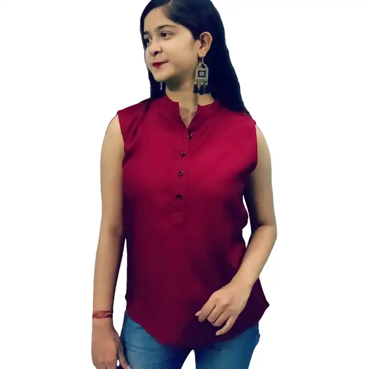 Maroon casual top uploaded by business on 8/15/2023