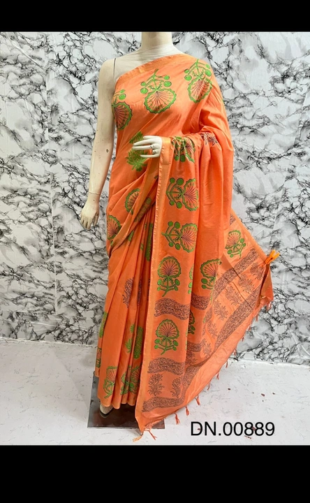 BHAGALPURI KATAN SALAB HAND BLOCK PRINT SAREE uploaded by business on 8/15/2023