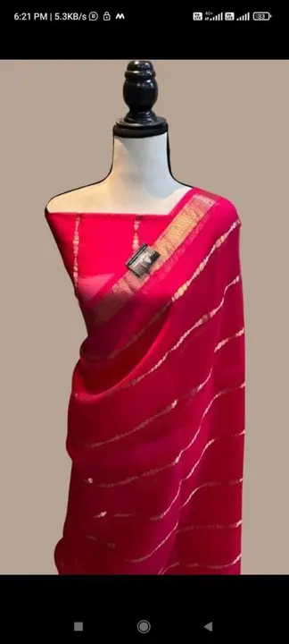 Banarasi semi Organza silk saree  uploaded by business on 8/15/2023