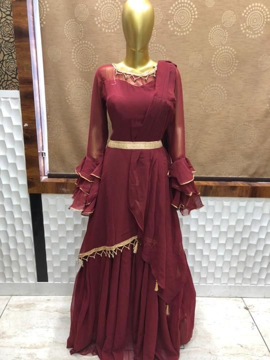 Long rayon gown only at 1700 size 38 can be altered till 40 also  uploaded by business on 3/19/2021