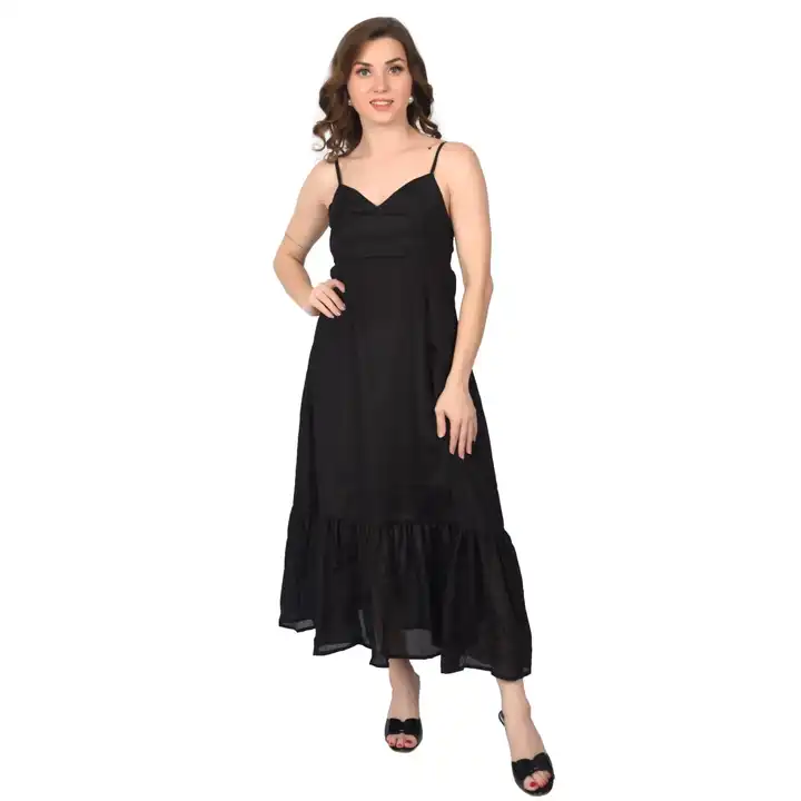 Black long dress uploaded by business on 8/16/2023