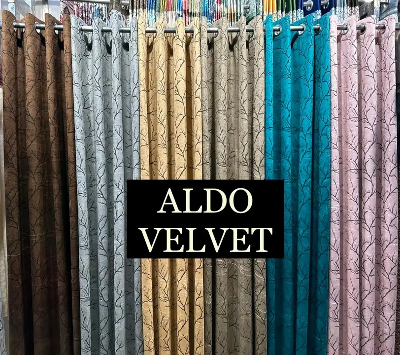 Aldo velvet foil curtains  uploaded by Om Shivay Furnishing  on 8/16/2023