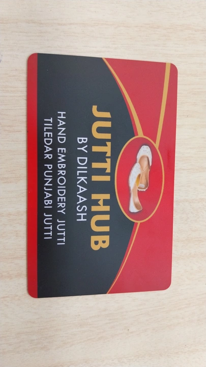 Visiting card store images of Jutti hub by dilkash