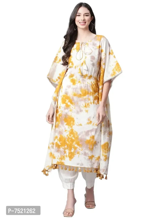 INDIBELLE Cotton Tie Dye Print Kaftan Dress uploaded by GAGANASRI ENTERPRISES on 8/16/2023