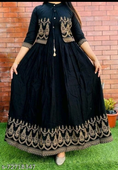 Black kurta Gown with Jacket uploaded by Aryson India on 8/16/2023