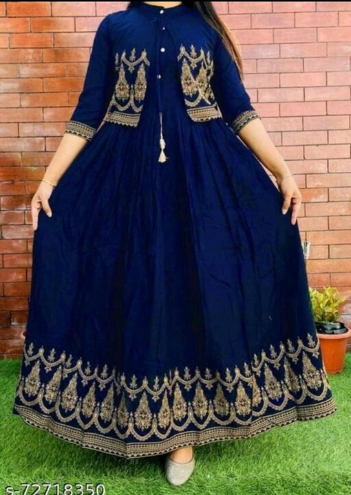 Blue kurta Gown with Jacket uploaded by Aryson India on 8/16/2023