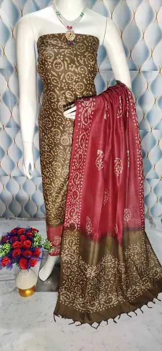 Pure Bhagalpuri Cotton Dupion Dress Material  uploaded by Kiran Textile on 8/16/2023