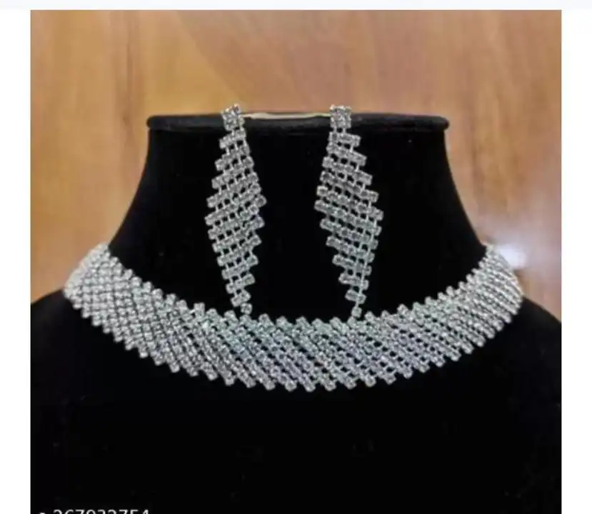 American diamond jewellery set uploaded by Barbarika trading co. on 8/16/2023