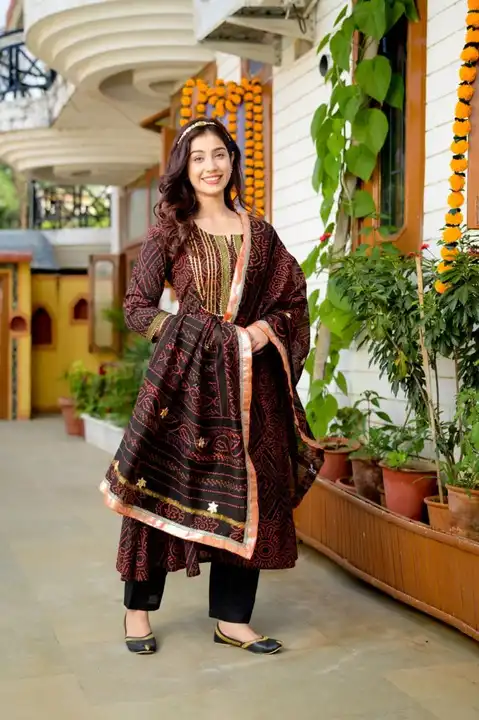 Beautiful Rayon 140  Fabric Anarkali kurti Pant With Dupatta uploaded by business on 8/16/2023