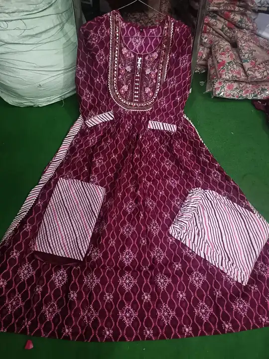 Beautiful Rayon 140  Fabric Naira Cut kurti uploaded by Urmi Creation on 8/16/2023