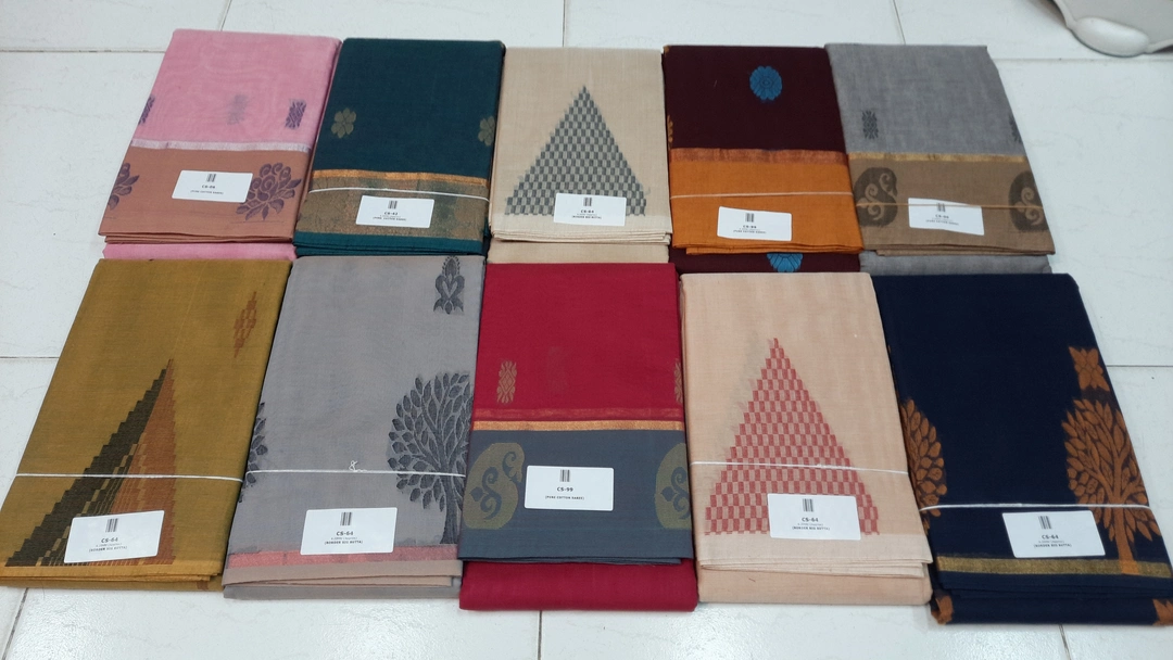 Handloom cotton sarees  uploaded by business on 8/16/2023